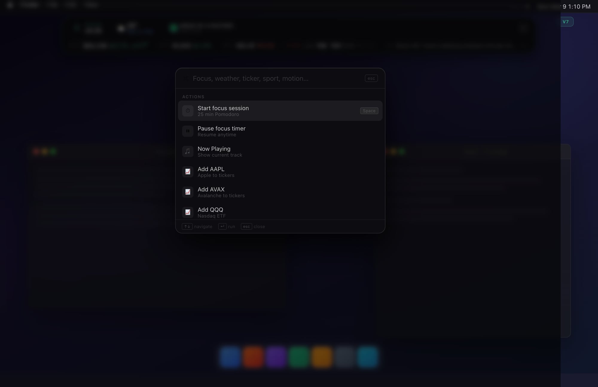 ⌘K command palette