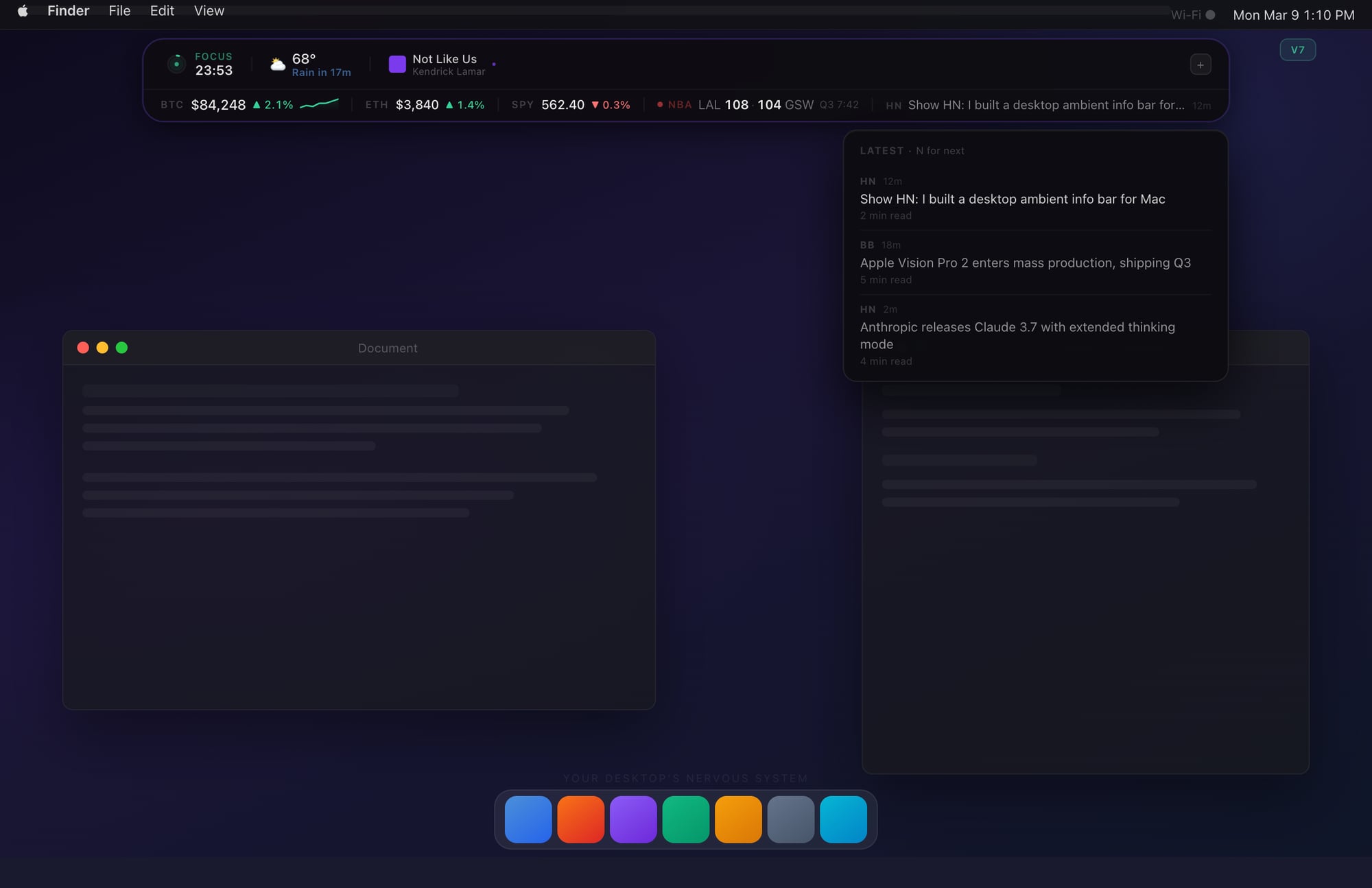 News peek — 3 headlines