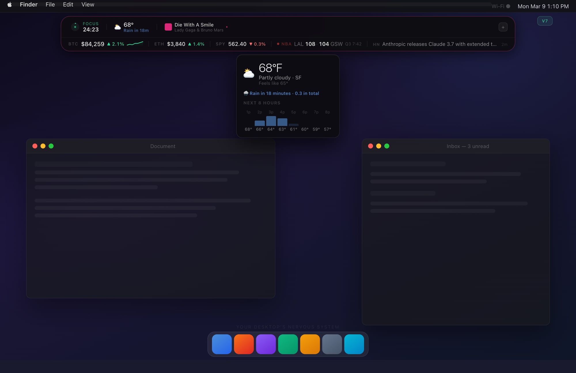 Weather peek — 24h forecast